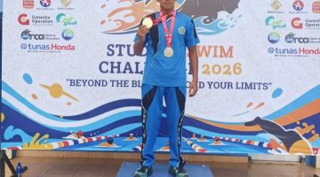 Kejuaraan Renang antar Pelajar dan Mahasiswa Indonesia, Mewakili SMK Muhammadiyah 2 Metro, Muhammad Firas Arkan Mendapatkan Juara 1