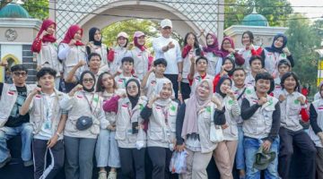 Sambut HUT RI Ke-81, Disporapar Kota Metro adakan Car Free Day, Ratusan Mahasiswa KKL dan PPM Memadati 